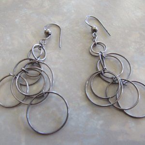 Sterling Silver Vintage Hoop Earrings